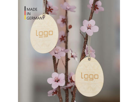 Osterschmuck Holzanhänger Osterei (FSC® zertifiziert) Werbeartikel