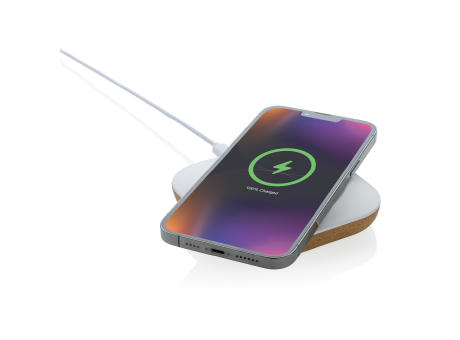 Oregon Wireless-Charger aus RCS recyc. Kunststoff & Kork Werbeartikel