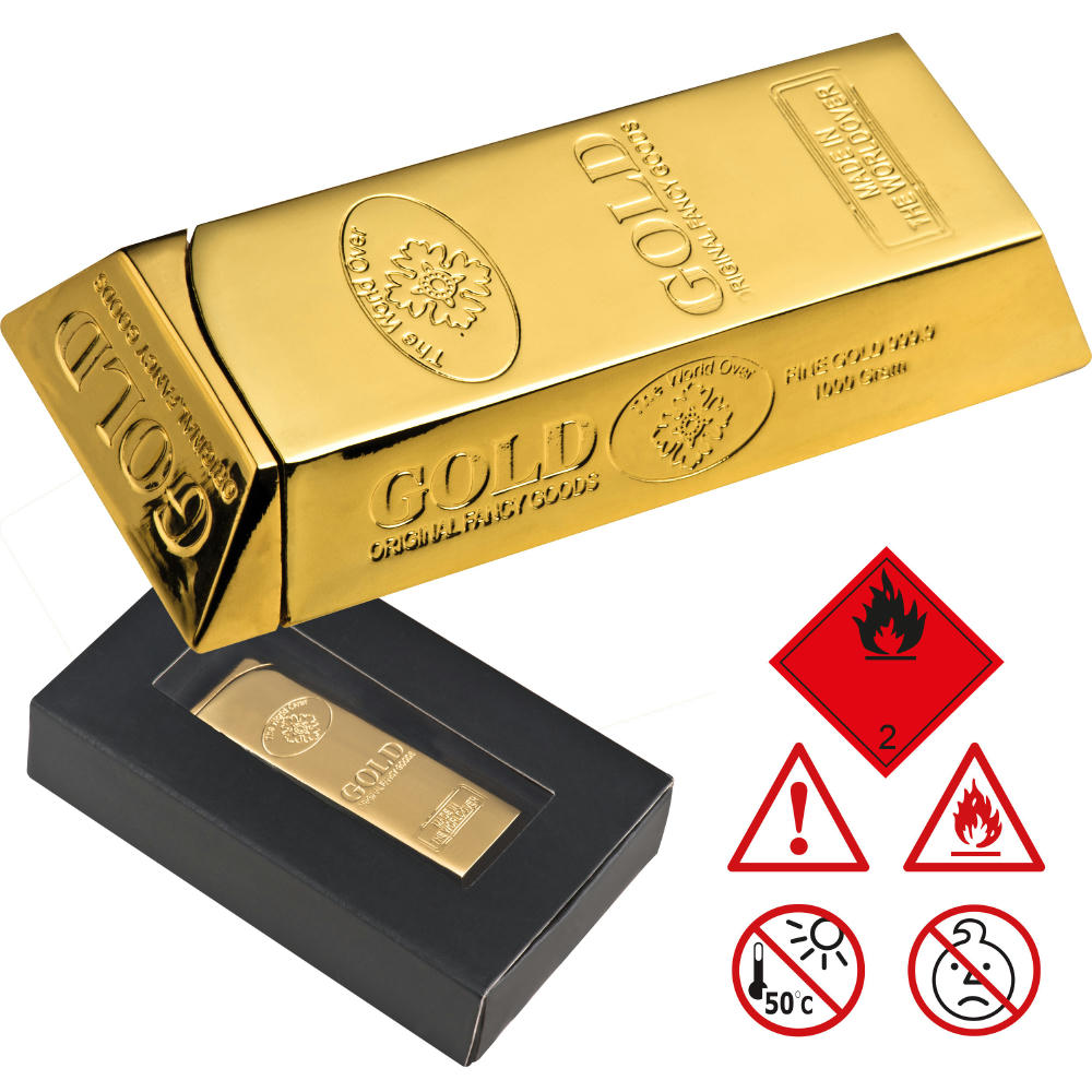 Product image Automatik Feuerzeug Goldbarren Werbeartikel