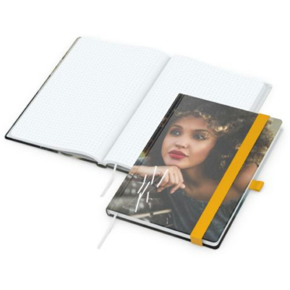 Notizbuch Match-Book Naturpapier-Hardcover individuell bedruckt Werbeartikel