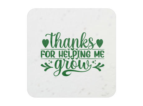 Square Coaster Flower Seed Paper 200 gr Werbeartikel