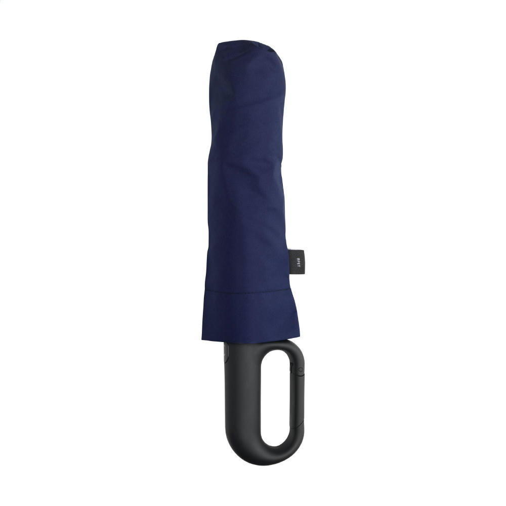 Carabiner RCS RPET faltbarer Regenschirm 21 inch Werbeartikel
