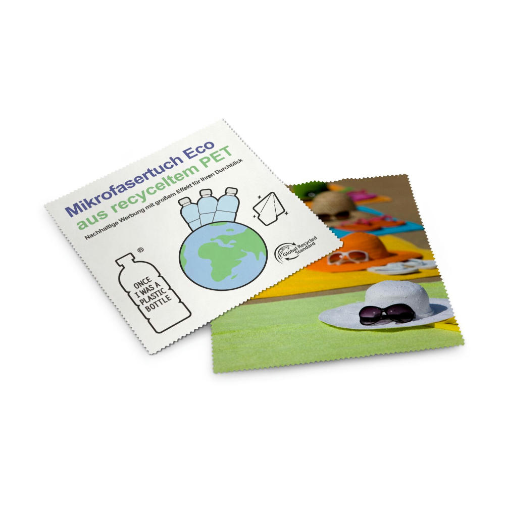 Product image Brillenputztuch rPET - Mikrofasertuch 15 x 15 cm Werbeartikel