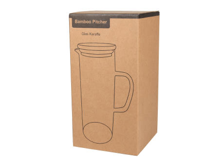 Glas-Karaffe BAMBOO PITCHER Werbeartikel