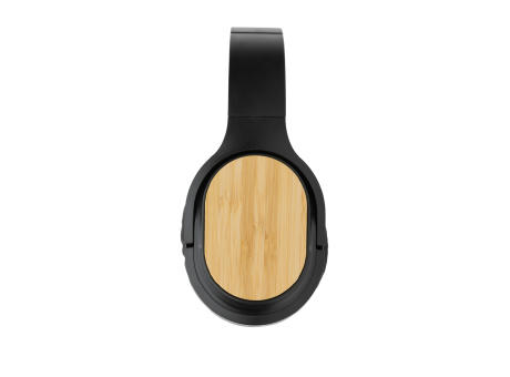 Elite faltbarer kabelloser Kopfhörer aus RCS und Bambus Werbeartikel