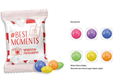 Product image Mini-Schokolinsen Werbetüte, 10 g, Inhalt: Schokolinsen Mini Werbeartikel