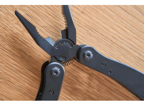 Schwarzes Aluminium-Multitool Ariane Werbeartikel
