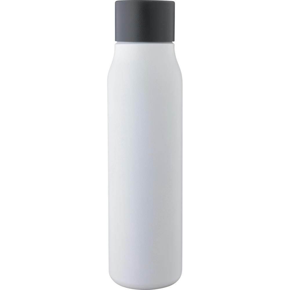 Doppelwandige Trinkflasche aus recyceltem Edelstahl (600 ml) Cassian Werbeartikel