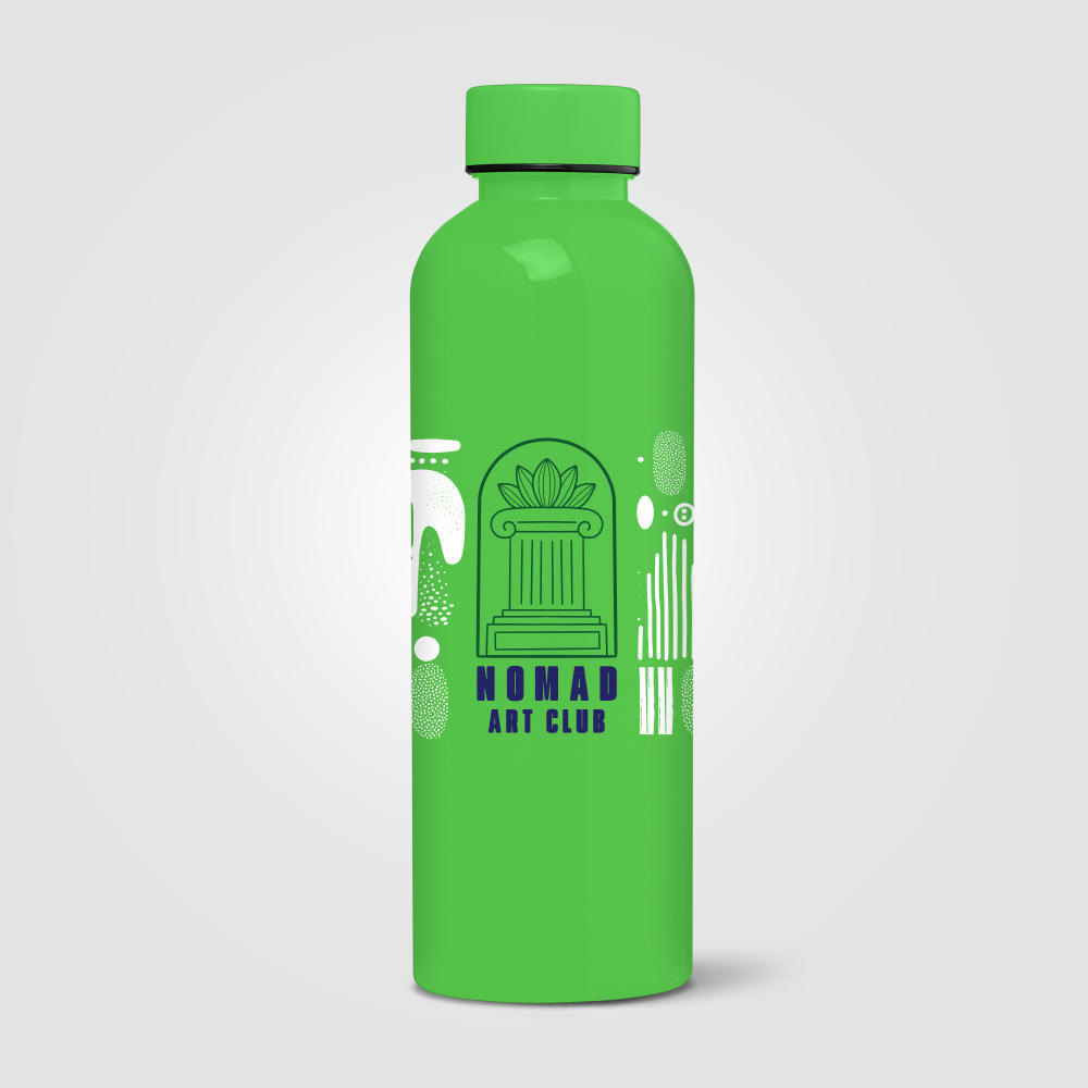 Product image Norden Trinkflasche in glänzender Monochrom-Optik und wasserdicht aus rPET - 680 ml Werbeartikel