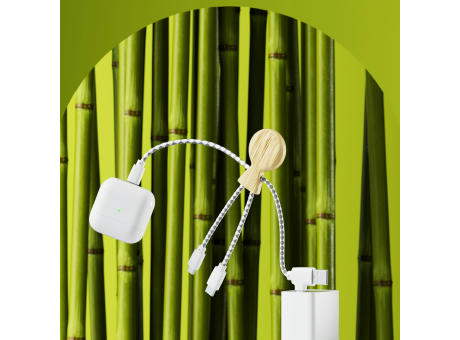 Xoopar Mr. Bio Bamboo Charging Cable bedrucken