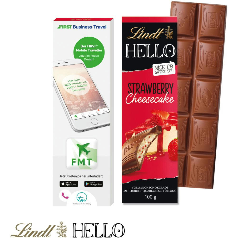 SCHOKOLADENTAFEL LINDT HELLO Werbeartikel