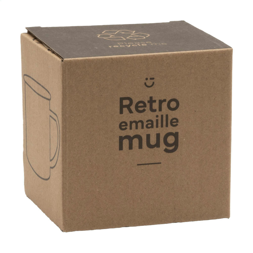 Retro Emaille Tasse 350 ml Werbeartikel