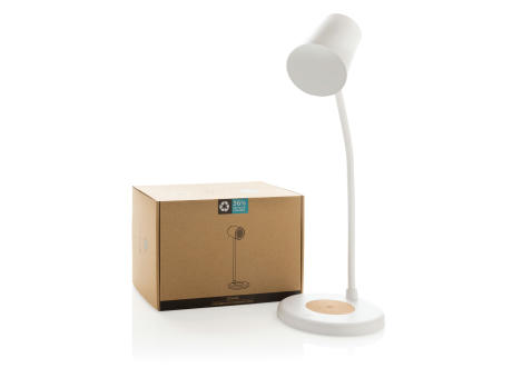 Zenara 15W Schreibtischlampe aus RCS rec. Plastik & Kork bedrucken