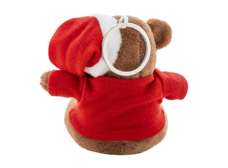 Plüsch-Weihnachts-Teddybär-Schlüsselanhänger Julnalle Werbeartikel