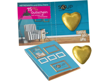Product image Süßes Briefchen mit Schokoladenherz Werbeartikel