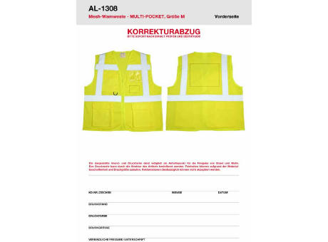 Warnweste MULTI-POCKET Gr. M Werbeartikel