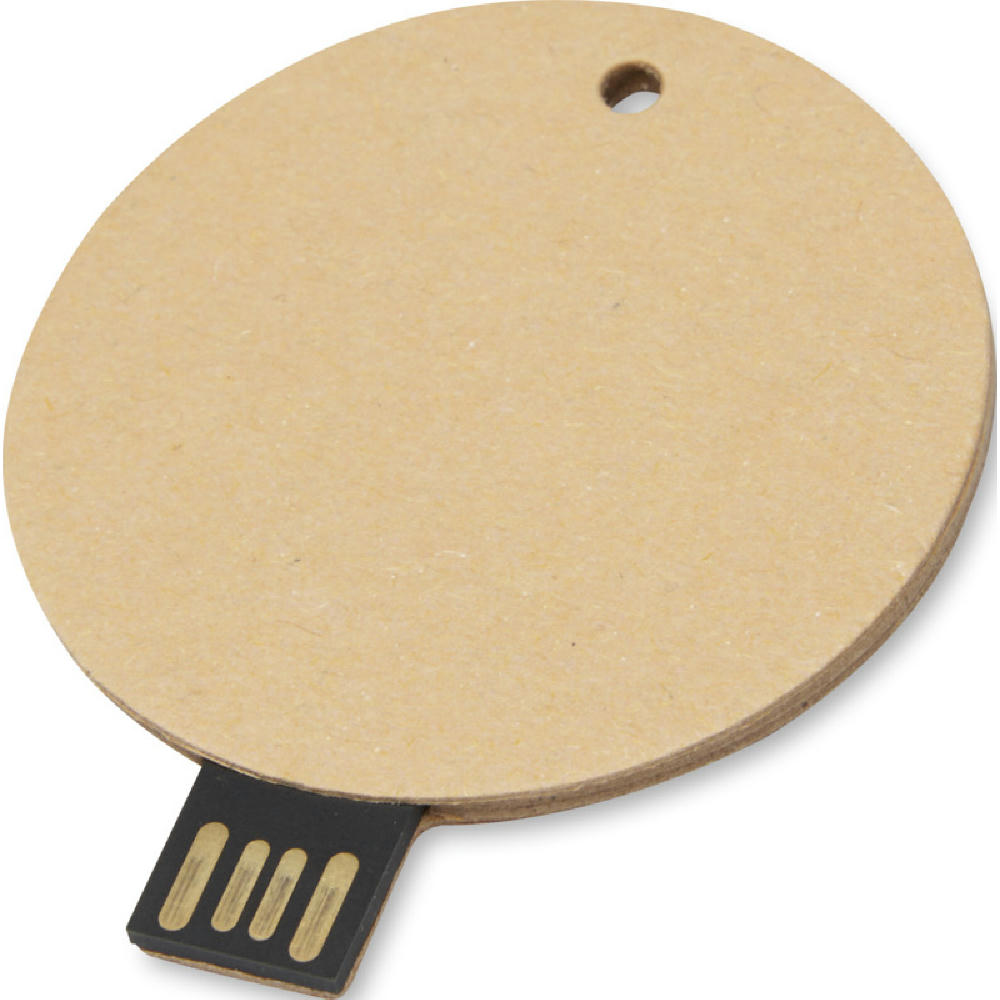 USB-Stick 2.0 rund aus recyceltem Papier Werbeartikel