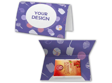 Product image Beuteltee Italienische Süsskirsche, ca. 2,5g, Werbekarte A6 gefaltet Werbeartikel