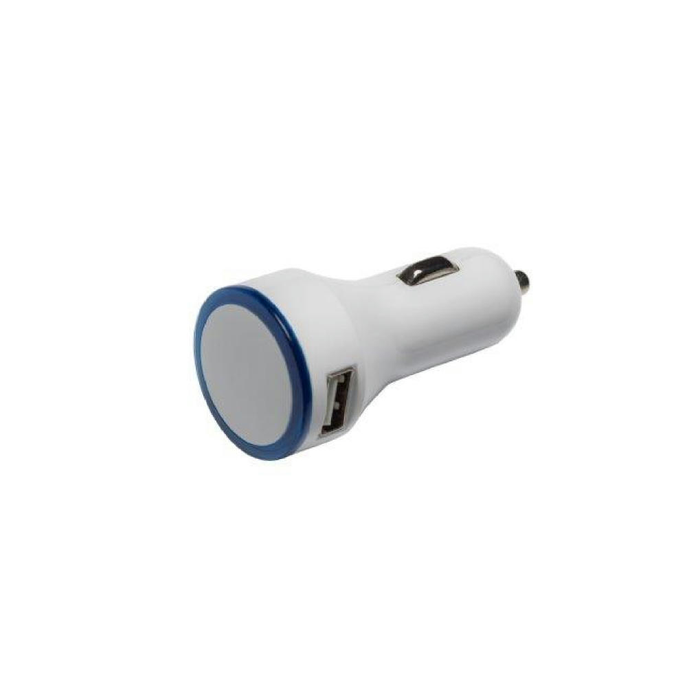 Car Charger 02 (2,1 A) Blau Transparent Werbeartikel