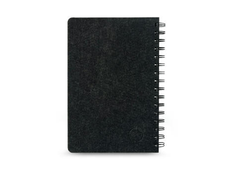 MISHIMA. A5-Ringbuch mit flexiblem Einband aus recyceltem Filz (100% rPET) mit linierten Seiten Werbeartikel