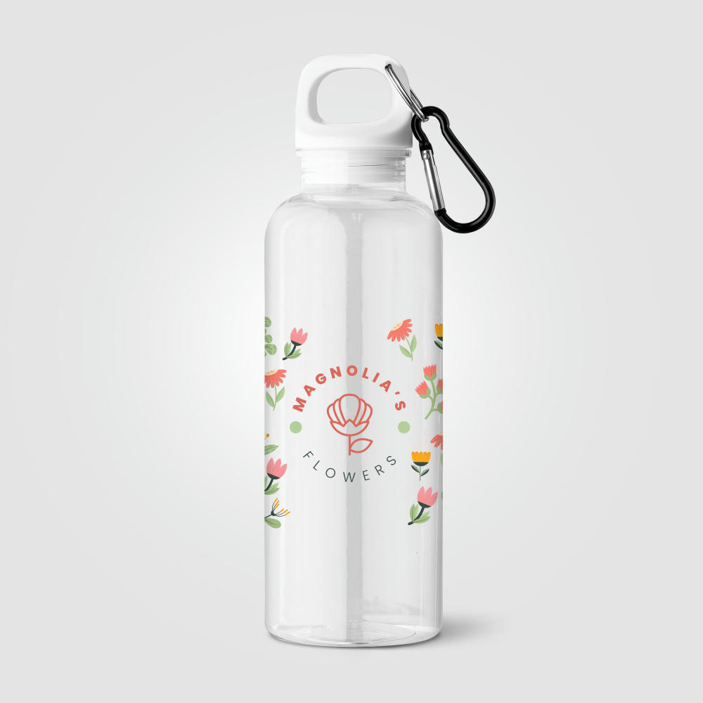 Doli Fahrradflasche mit Schraubverschluss und Karabinerclip aus rPET – 500 ml Werbeartikel