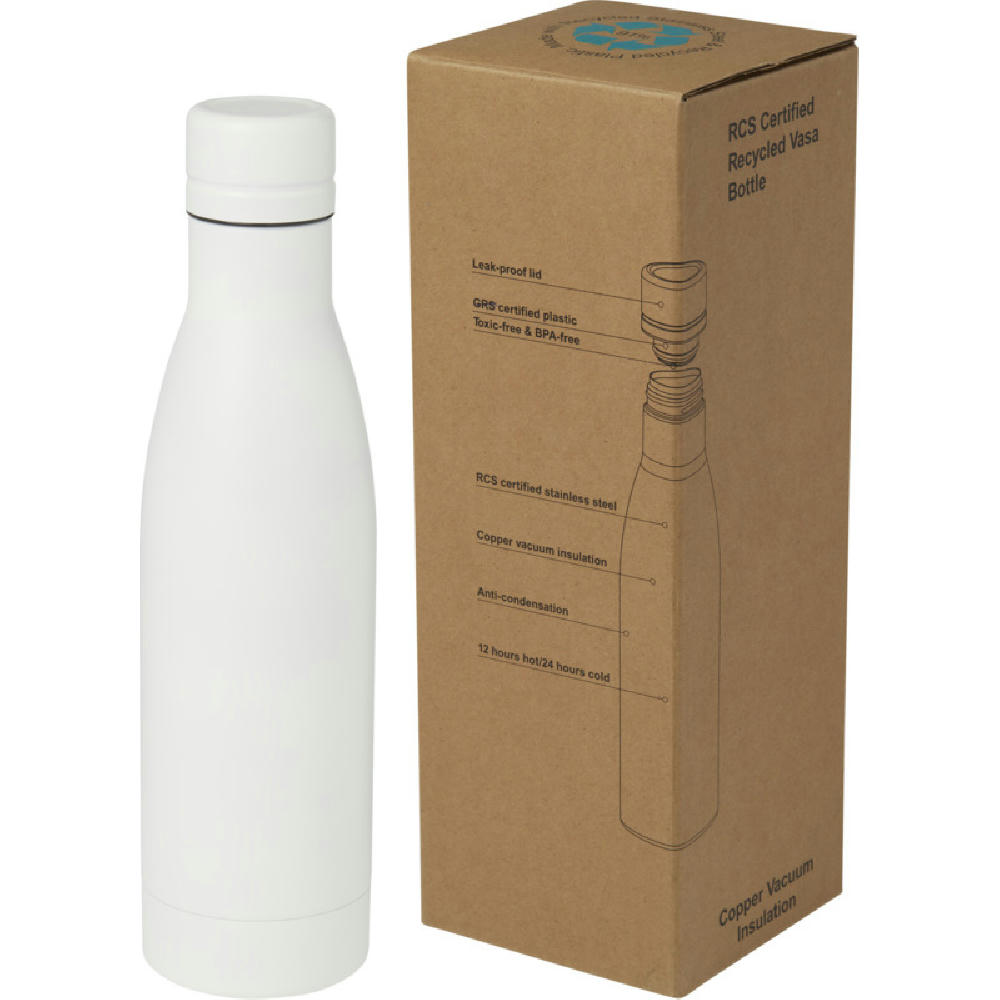 Product image Vasa RCS-zertifizierte Kupfer-Vakuum Isolierflasche aus recyceltem Edelstahl, 500 ml Werbeartikel