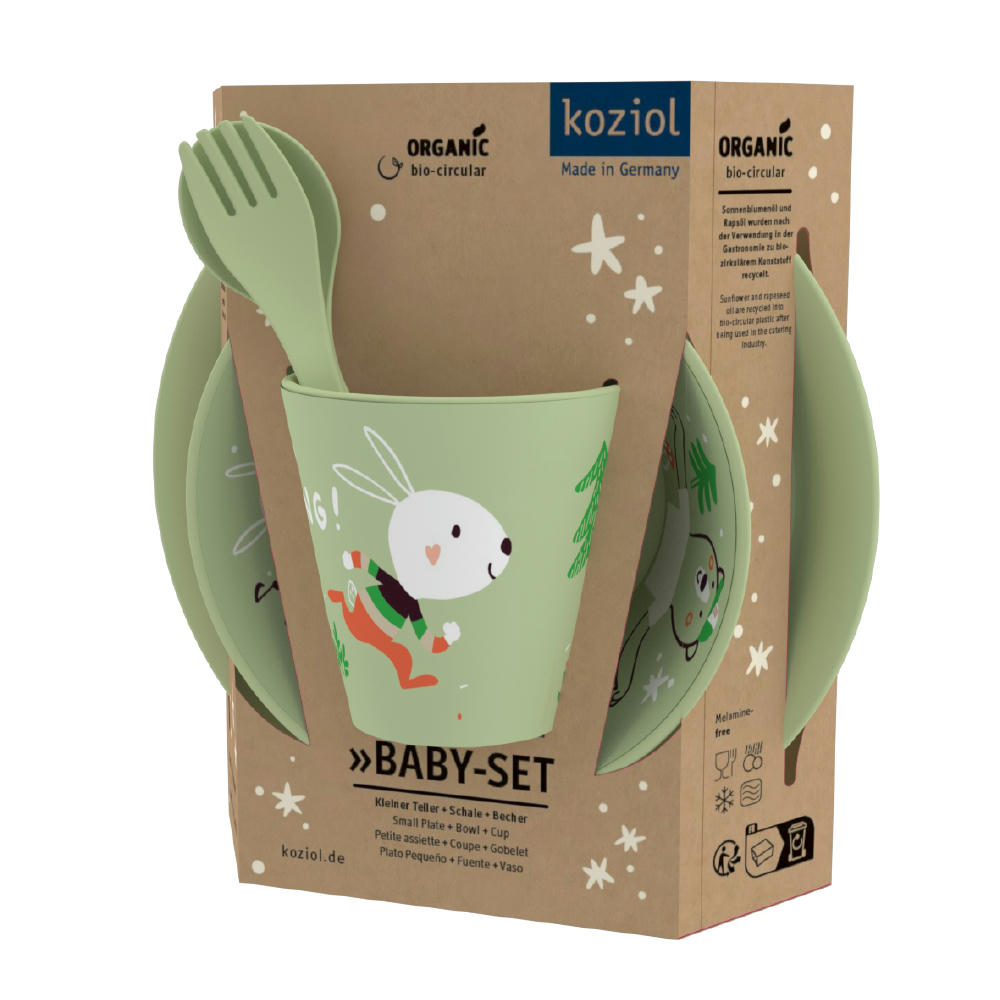 Product image KOZIOL HOP ON AT HOME Teller + Schale + Becher + Besteckset Werbeartikel