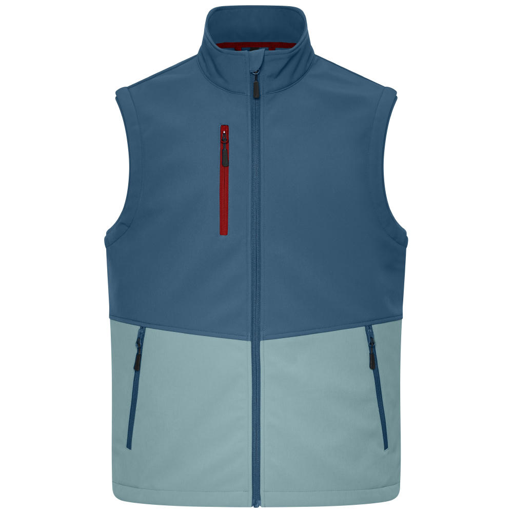 Workwear Softshell Vest - Funktionelle Softshellweste mit farblich abgesetzten Details Werbeartikel