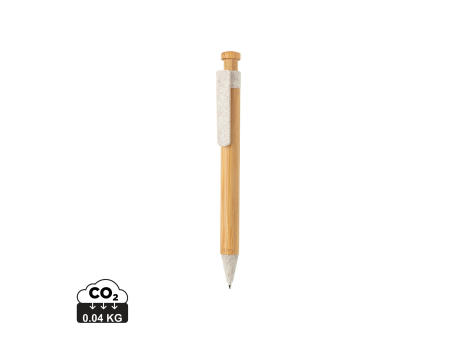 Product image Bambus Stift mit Wheatstraw-Clip Werbeartikel