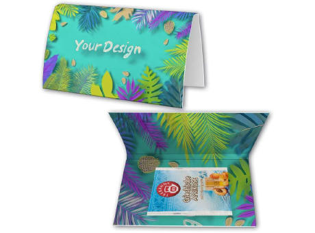 Beuteltee Griechische Aprikose, ca. 2,5g, Werbekarte A6 gefaltet Werbeartikel