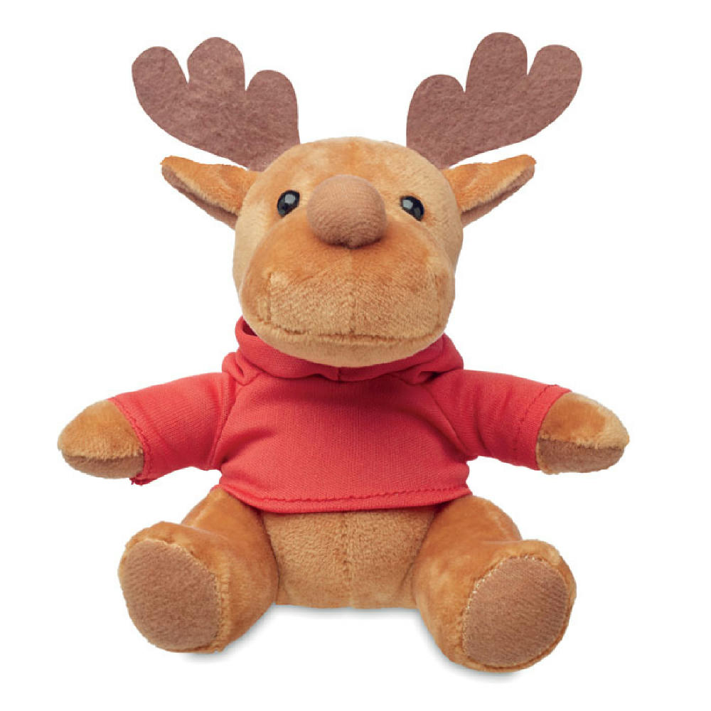 Product image Plüsch-Rentier mit Hoody Werbeartikel
