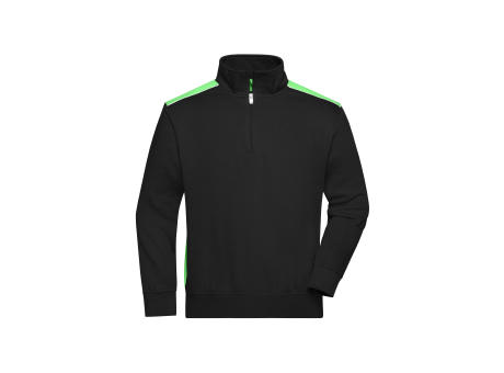 Product image Workwear Half-Zip Sweat - COLOR - - Sweatshirt mit Stehkragen, Reißverschluss und Kontrasteinsätzen Werbeartikel
