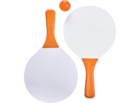 Beachball Tennisspiel aus Holz Eliza Werbeartikel