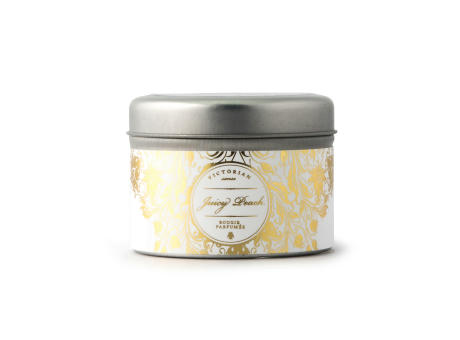 Victorian Sense Tinbox Saftiger Pfirsich Duftkerze Werbeartikel
