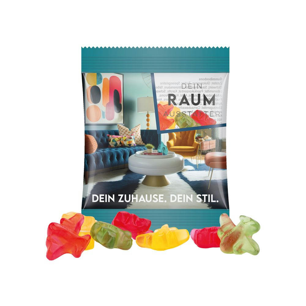 Minitüte 10 g Trolli Fruchtgummi Standardformen Werbeartikel