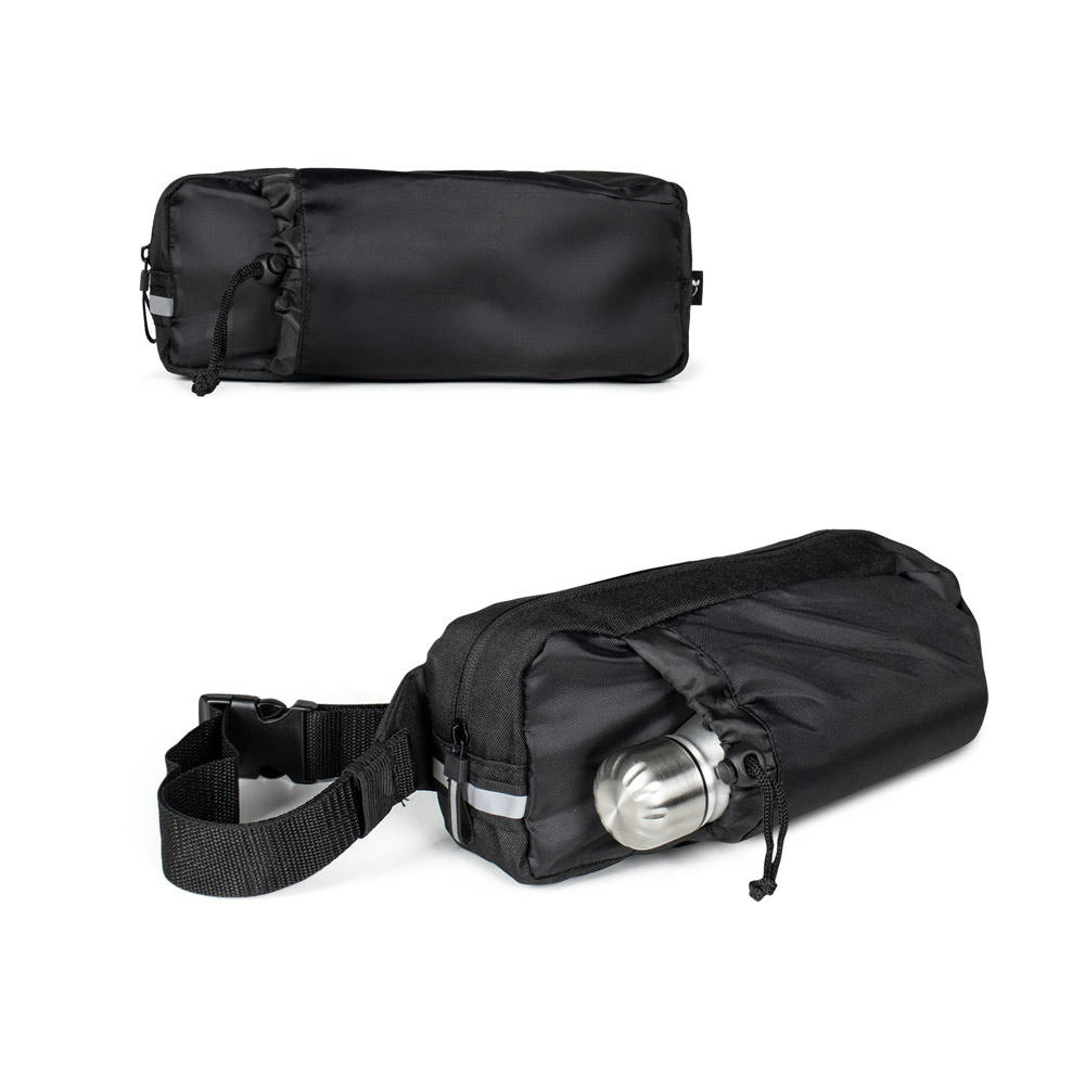 Product image DELFOS POUCH SHINY. Gürteltasche aus 300D recyceltem Polyester (glänzende Oberfläche) und 600D recyceltem Polyester mit reflektierenden Elementen Werbeartikel