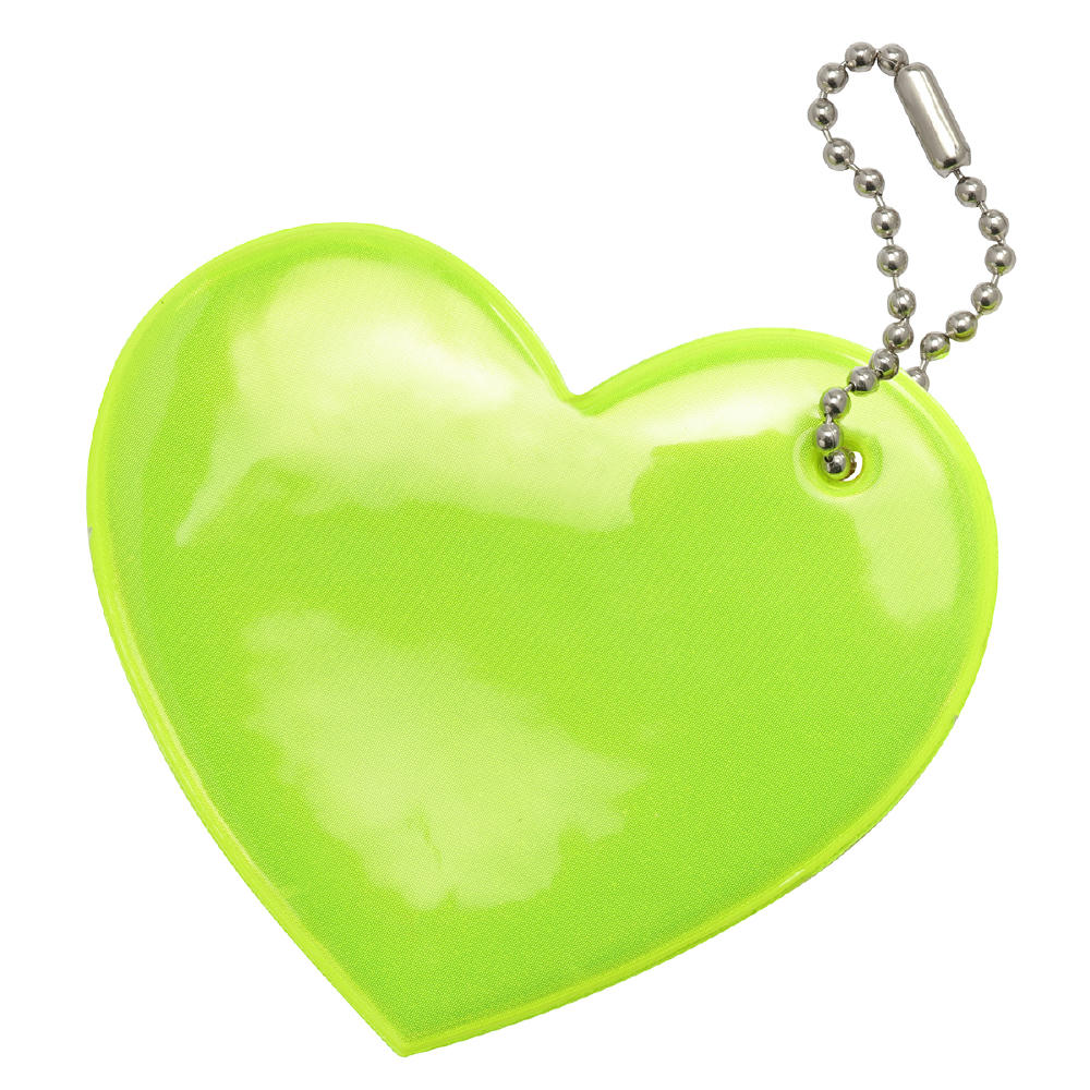 Product image Weich-Reflektor mit Kugelkette, Herz Werbeartikel