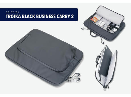 TROIKA Laptoptasche TROIKA BLACK BUSINESS CARRY 2 Werbeartikel