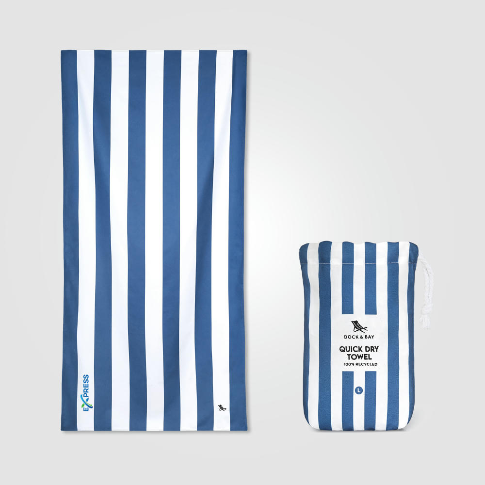 Dock & Bay Recycled Microfibre Quick Dry Sand Repel Beach Towel - 160 x 90 cm Werbeartikel