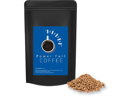 Product image Instant Kaffee, ca. 35g, Standbeutel Midi schwarz Werbeartikel