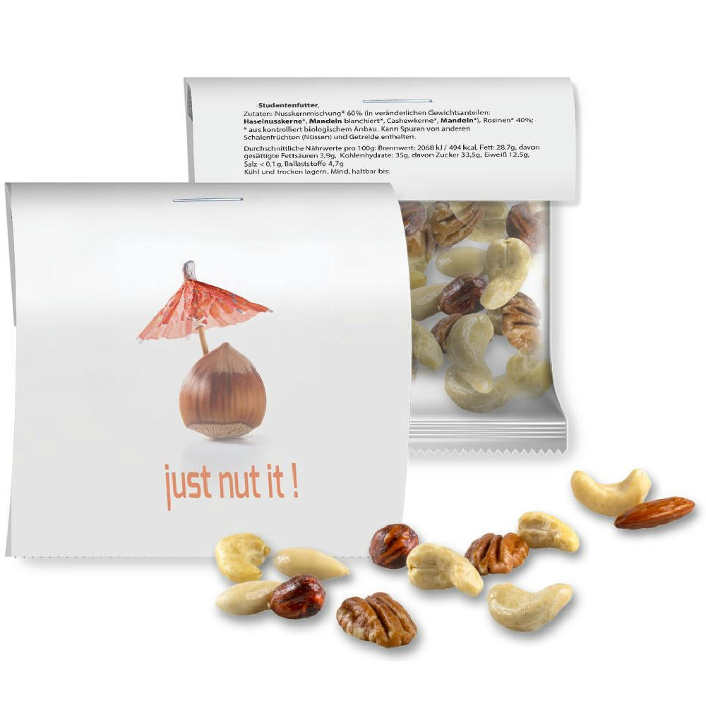 Product image NusskernMix, ca. 30g, Express Maxi-Tüte mit Werbereiter Werbeartikel