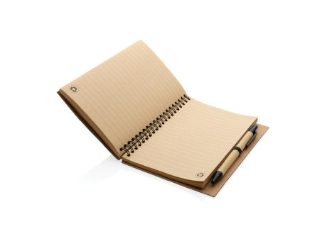 Kork Spiral-Notizbuch mit Stift Werbeartikel