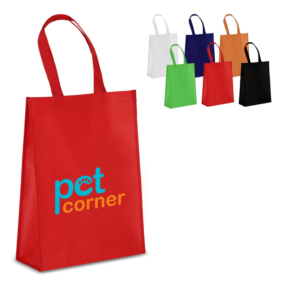 Product image R-PET Tragetasche aus laminiertem Non Woven 30 x 12 x 40cm 105g/m² Werbeartikel