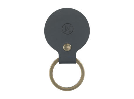Recycled Leather Keyring Round Schlüsselanhänger Werbeartikel