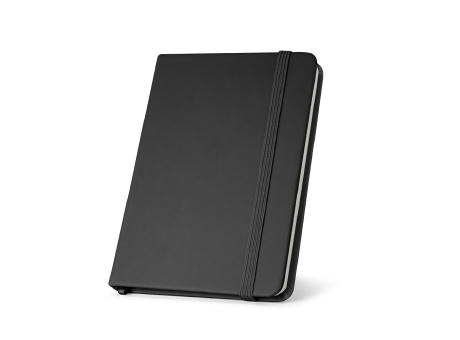 CAMPUS. A5 Notizbuch mit festem Einband aus PU (35% recycelt) mit linierten Seiten aus 100 % recyceltem bedrucken