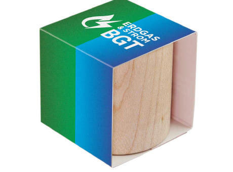 Pflanz-Holz rund mit Samen - Fichte Werbeartikel