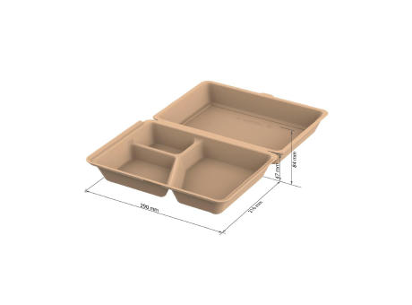 Menübox "ToGo" XL, 3-geteilt Werbeartikel