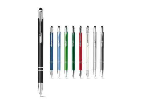 GALBA. Aluminium-Kugelschreiber mit Touch Tip und Clip bedrucken