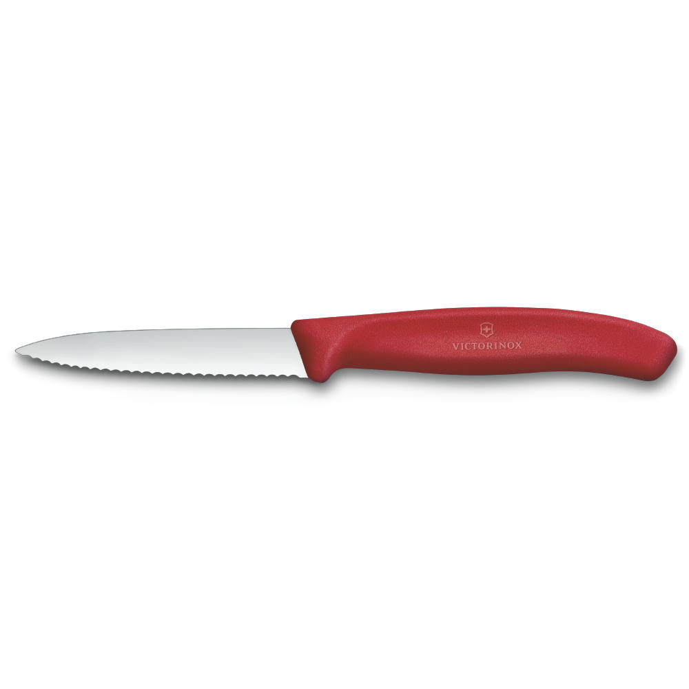 Product image Victorinox Gemüsemesser 8 cm Wellenschliff rot scharfes Küchen-Werbemittel