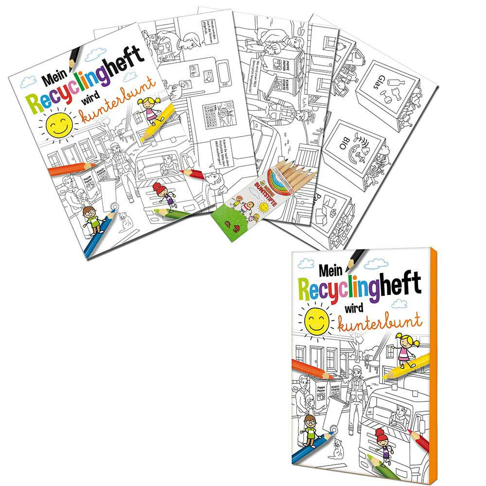 Malbuch / Mal-Set A6 - Sparkassen - Malset neutral Werbeartikel
